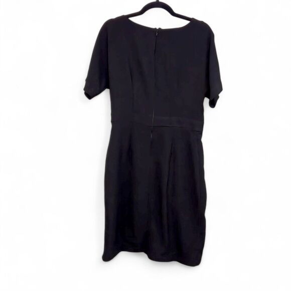 Bobeau Women’s Dress Minimalist Classic Modern Chic Black Wrap Skirt Sheath M - Picture 3 of 9